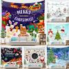 Home Decoration Christmas Tapestry Santa Claus Print Decoration Tapestry Wall Hanging Party Decoration Backdrop Cloth
