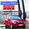Для Opel Vauxhall Agila B 2007-2014 автомобильный стеклоочиститель U-образный мягкий резиновый бескаркасный без кронштейна автомобильные дворники 22"+16"