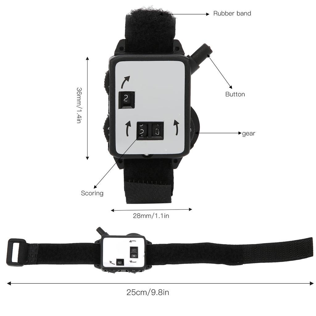 3Pcs Golf Score Counter Watch Manual Type Stroke Shot Keeper Plastic Accessories