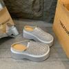 2025 лето новые толстоподошвенные тапочки с закрытым носком женские для улицы модные и универсальные повседневные ленивые тапочки-сандалии на полступни