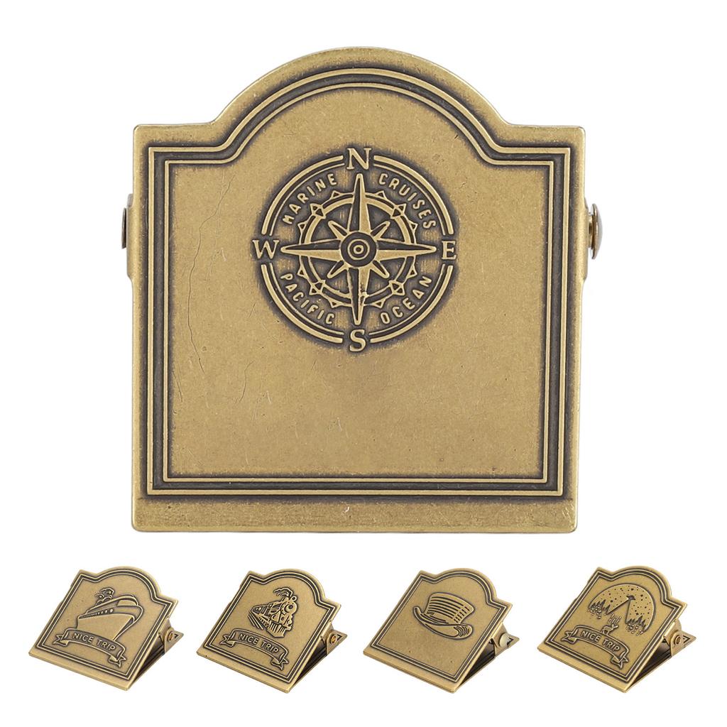 Латунный зажим, винтажный декоративный зажим с сильной силой зажима для журнала, блокнота, чертежей, Pa