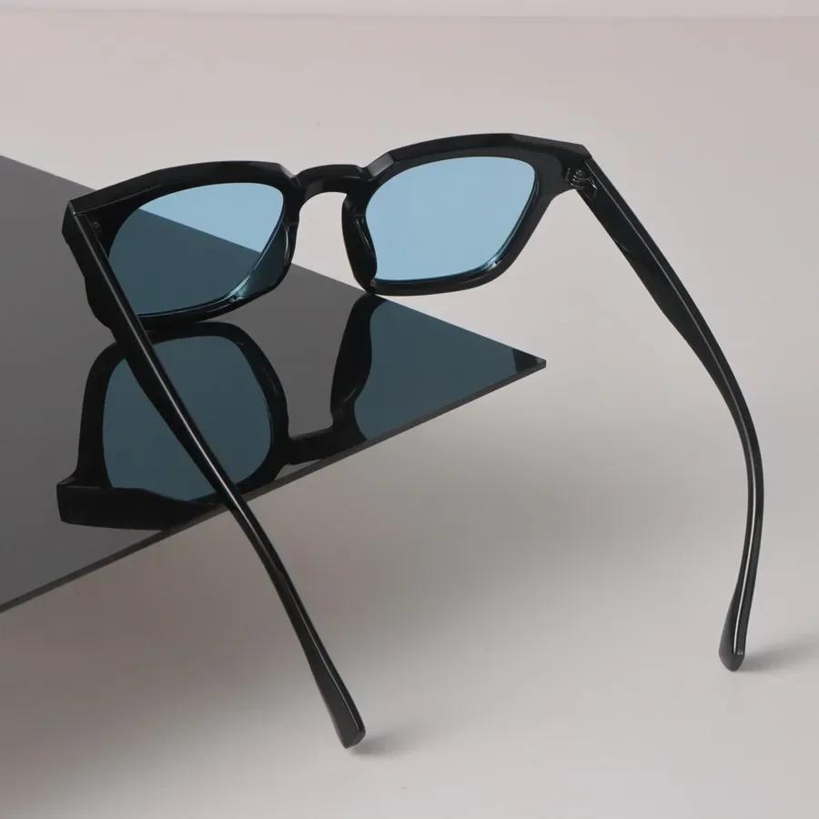 Дизайнерские квадратные солнцезащитные очки Женские Мужские Винтажные Черные Солнцезащитные очки Модные Личностные Очки Конфетного цвета Зеркальные Брендовые