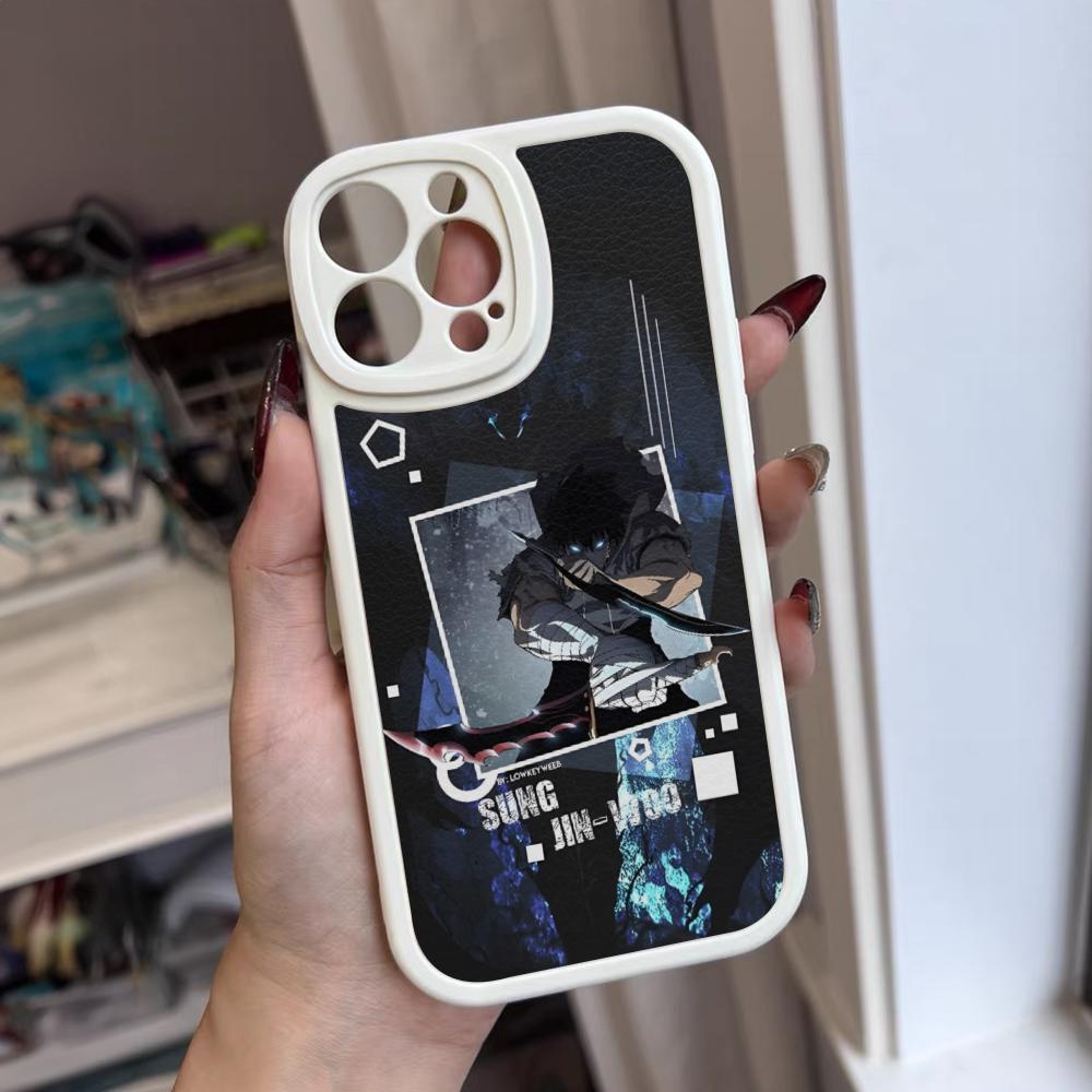 Чехол для телефона Anime S-Solos L-Levelings Для Iphone 16 15 14 12 13 Pro Max 11 Mini Xs Puls Силиконовый чехол из кожи ягненка