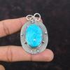 Тибетская бирюзовая подвеска Дизайнерские украшения ручной работы Подвеска из стерлингового серебра 925 пробы Очень красивая подвеска с драгоценным камнем Подарок для жены Заявление Подвеска