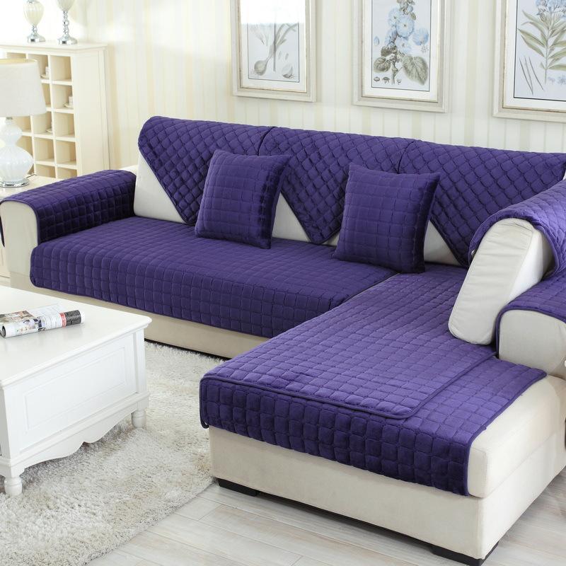 Горячая распродажа внешней торговли Утолщенная плюшевая фланелевая подушка для дивана Нескользящий простой современный чехол-полотенце для кожаного дивана Полный чехол Все включено