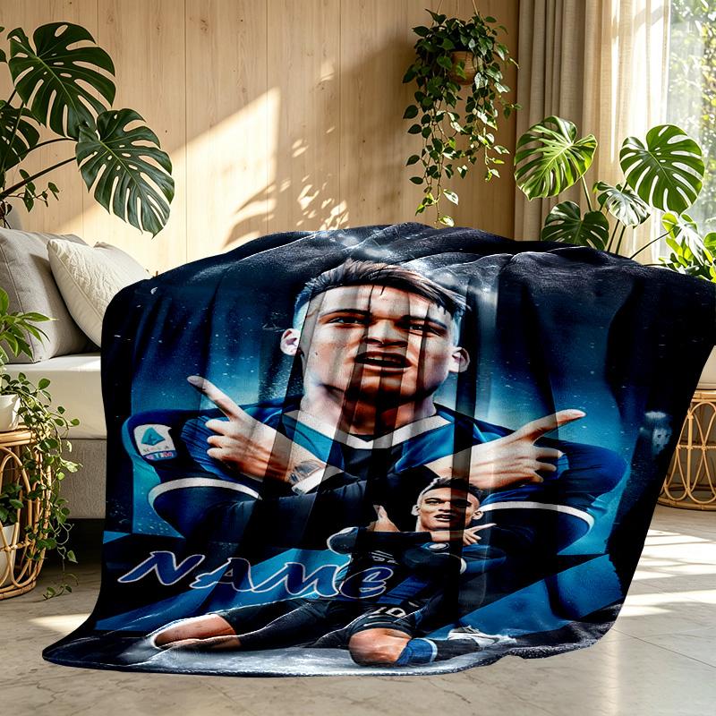 Custom Name Personalized Football Club Internazionale Print Blanket, Home Decor, Bedroom, Sofa, Camping, Couch, Gifts for Birthday ChristmasEnthusiast