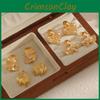 French Retro Pearl Earrings With Heart Shape And Pvd Gold Finish For Female Style Accessory