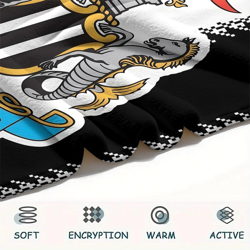 Newcastle United FC Flannel Blanket, High quality Comfortable for All Seasons, Home Decor, Warmth and Comfort