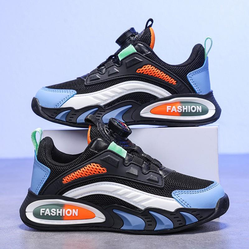 Boys Running Shoes Fall Lightweight Breathable Mesh Upper MD Sole Kids Athletic Sneakers Size 28-39