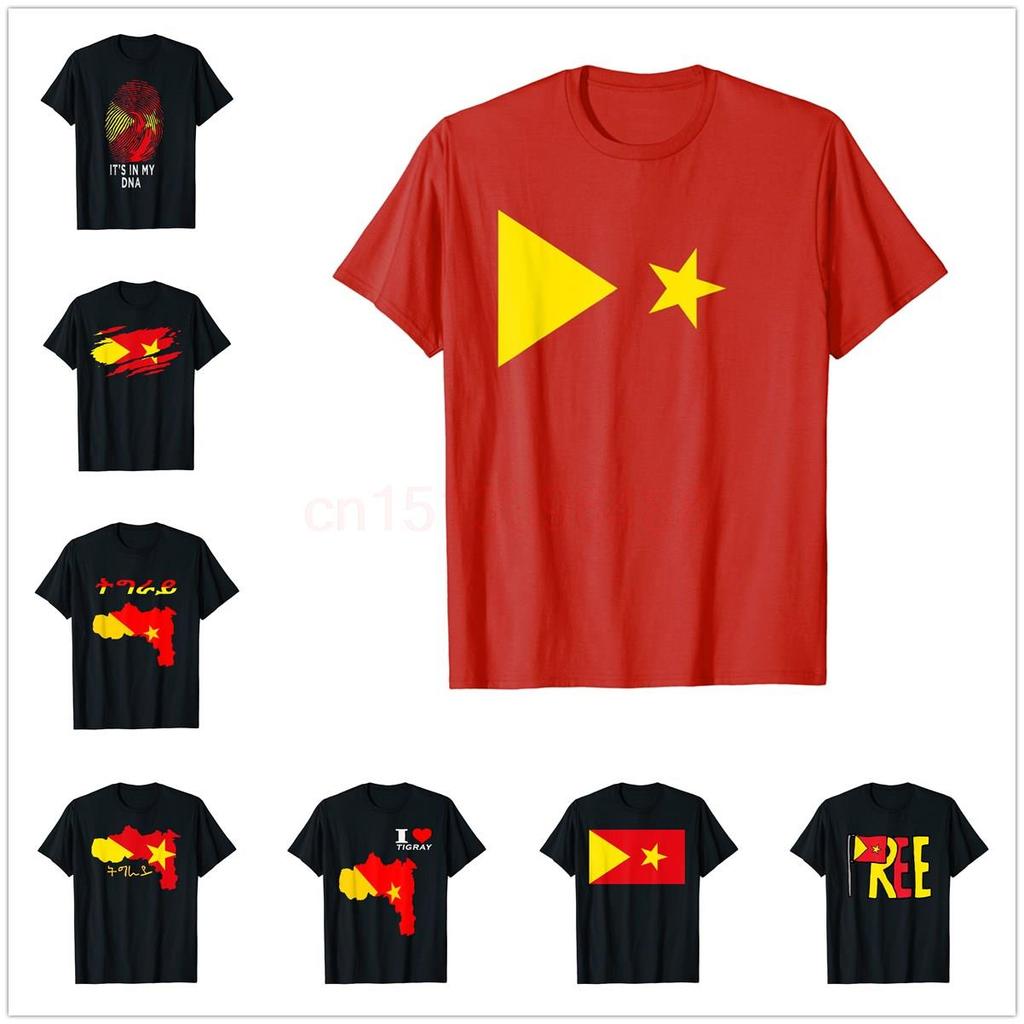 ZX 100 Cotton Tigray flag shirt I love Tigray Ethiopian TShirt Graphic Harajuku Fashion Tee T Shirt XS5XL