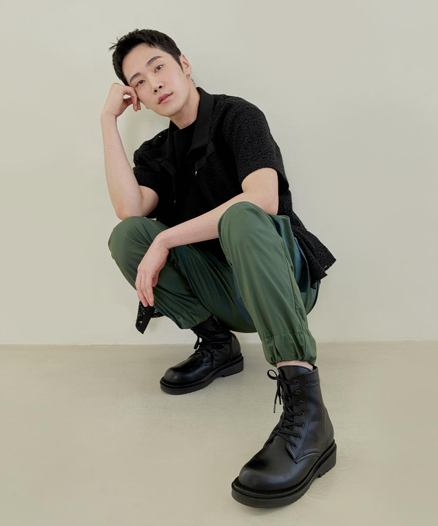 Shoehi [Эксклюзив Musinsa] (255~280) Рабочие ботинки Kyle на шнуровке с увеличением роста_Lm7515