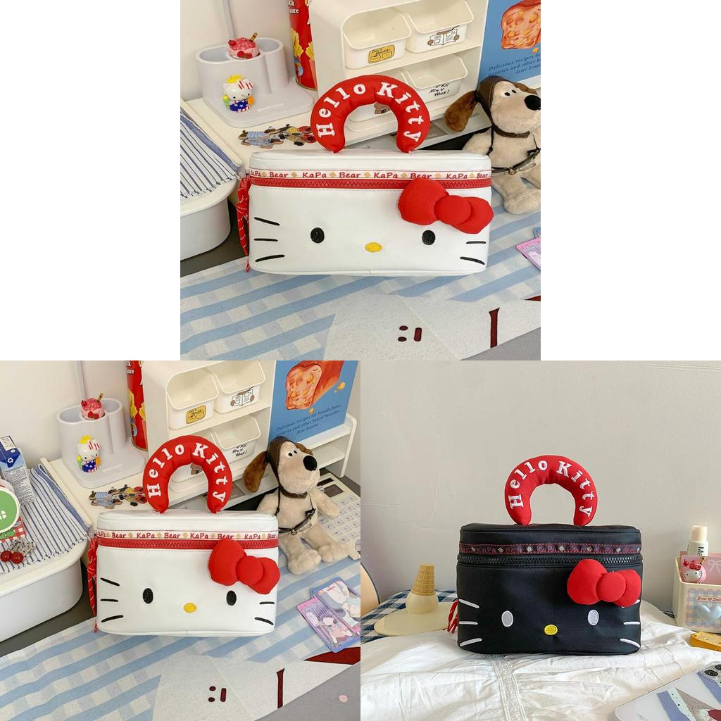 Мультяшная косметичка из ПУ Hello Kitty большого объема для ежедневного использования