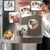 8 шт. DIY Фото Магнит на холодильник Персонализируйте холодильник Праздничный декор для семейных воспоминаний Друзья Влюбленные Подарок Яркое качество печати