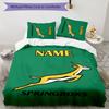 3pcs Football9 Cover Set - Personalized Name, HD Printed Bedding with 1 Cover and 2 Pillowcases - Perfect for Home Decor, Easy Care