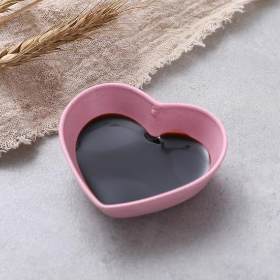 Милое блюдо для соуса в форме сердца, гладкая поверхность, креативный пластиковый держатель для соуса