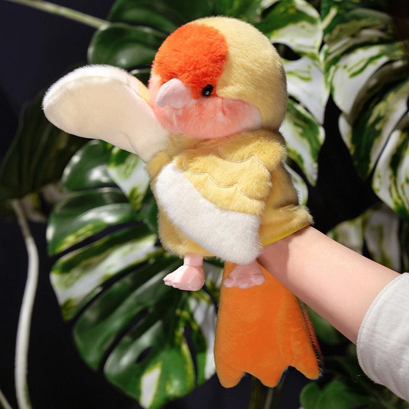 Ventriloquist Hand Puppet Toy, Cute Parrot Plush Bird Owl, Interactive Early Education Soothing Children, Kindergarten Performance Prop