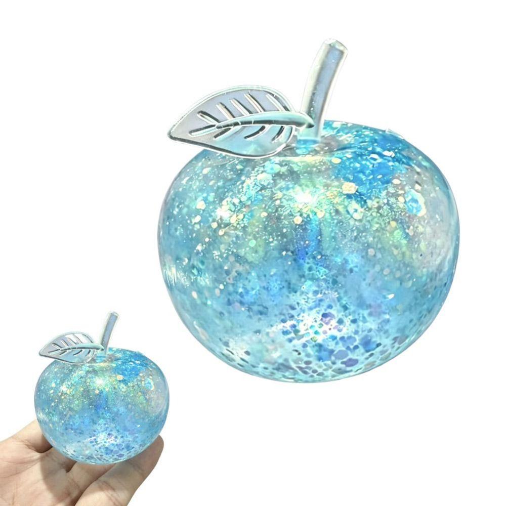 Soft Clear Jelly Squishy Ball Blue Maltose Squishy Toy Ball Quick-rebound Squeeze Toy Office
