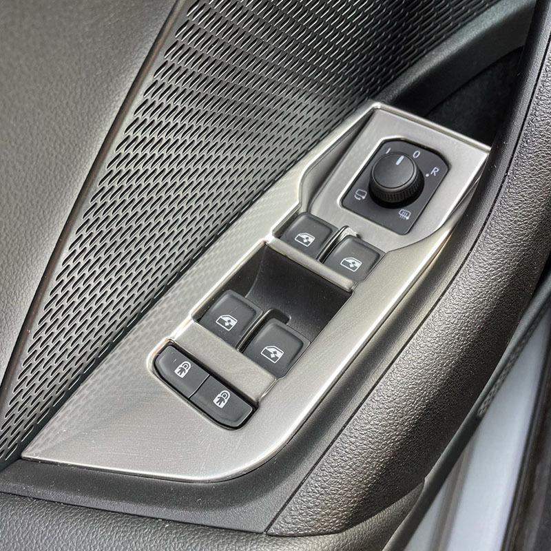 Декоративная накладка на панель управления стеклоподъемниками для Skoda Octavia 4 IV Mk4 RS VRS Металлическая Автостайлинг Аксессуары для интерьера 5 шт.