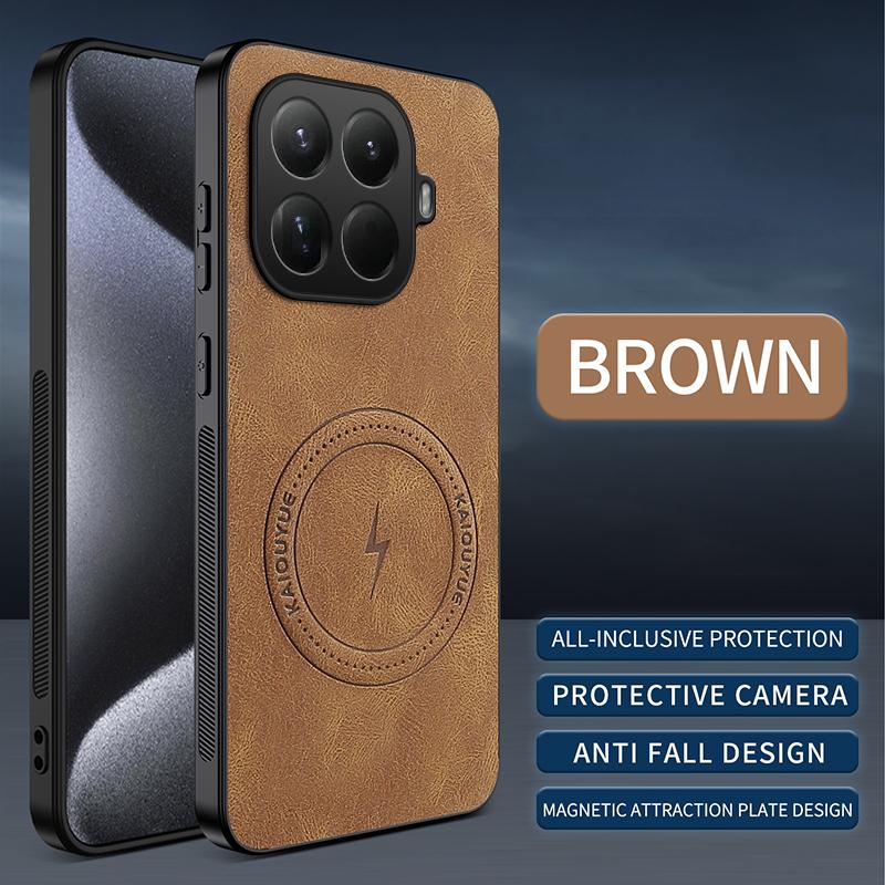 Для Xiaomi Mi 15T 14T Pro Чехол Роскошная Кожа PU Магнитный Magsafe Защитная Задняя Крышка Для Mi 17 Pro Max 17Pro Чехол для Телефона