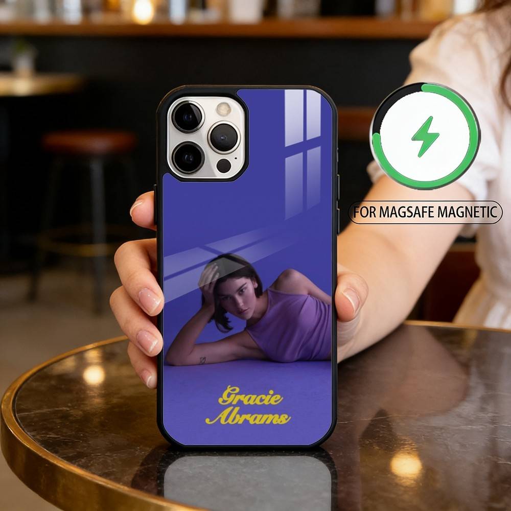 Singer Gracie Abrams GA Phone Case For iPhone17,16,15,14,13,12,11 Plus,Pro Max Magnetic For Magsafe Wireless Charging