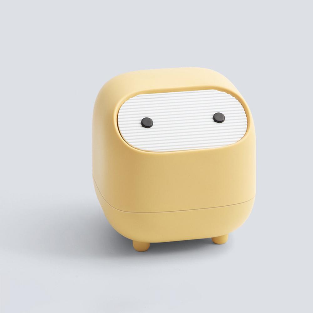 1 Бытовая мусорная корзина Ninja Desktop, мини-корзина для мусора с двухслойным цветным контрастным прессом, подходит для туалетного столика, стола, офиса