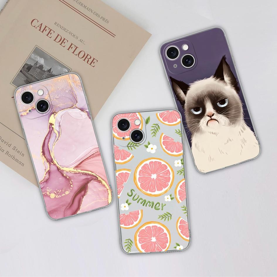 Для Apple iPhone X XS XR SE 11 12 13 14 15 Pro Max чехол Мягкий силиконовый противоударный прозрачный матовый модные этикетки с защитой от падения для бампера iPhone