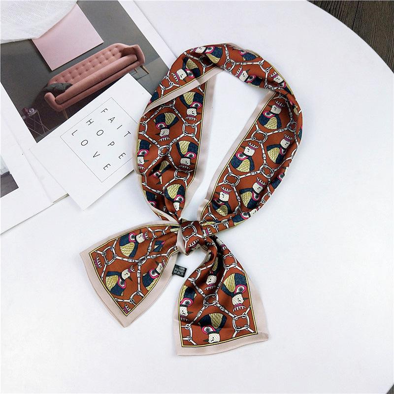 Pingjiao новый стиль весна и осень профессиональное украшение универсальный маленький шелковый шарф женский шарф узкий длинный ремень для волос галстук сумка пояс