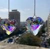 2pcsheart-shaped Crystal Sun Traps, a Rainbow-making Device for Windows, and a Hanging Garden Sun Trap with Glass Prisms, Suitab