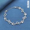 925 Sterling Silver Heart-shaped AAA Zircon Bracelet Fashionable Wedding Jewelry
