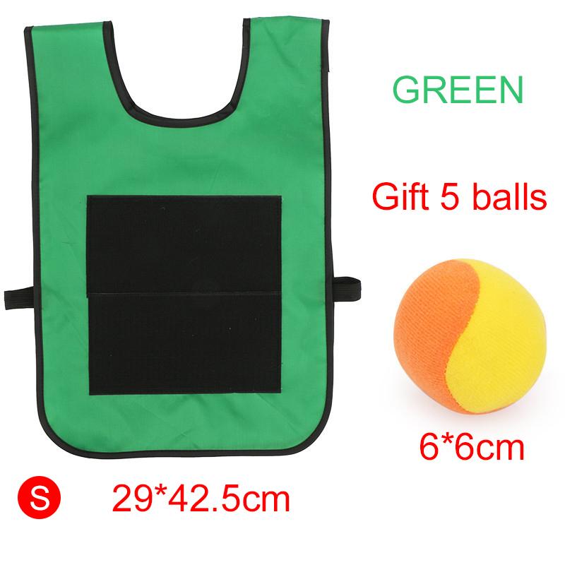 Children Sports Toys Sticky Ball Vests with Soft Balls Colorful Parent Child Exercise Outdoor Activity Game Dodgeball TMZ