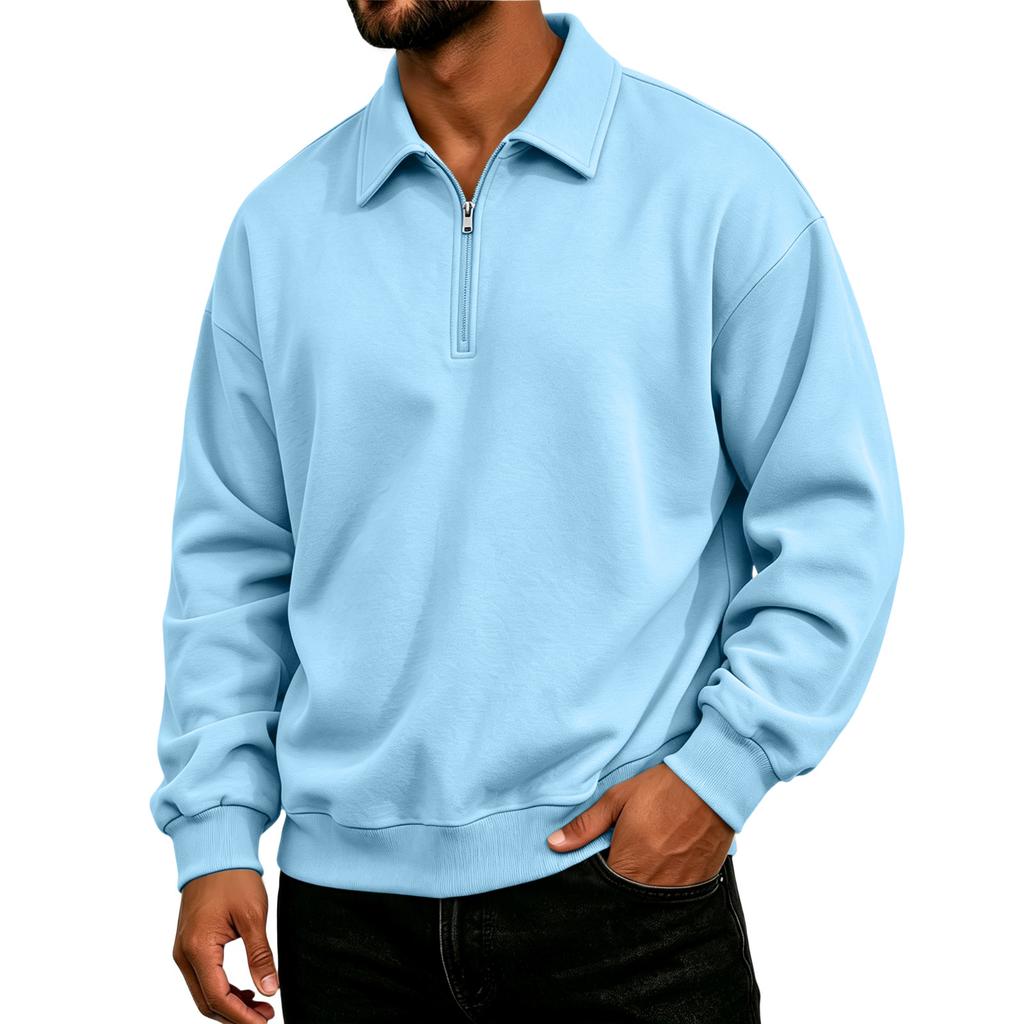Men's Plus Size Sweatshirt Loose Fit Long Sleeve Casual Pullover for Fall Winter