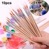 10pcs Gifts Art Supplies Wood Handle Paint Brushes Drawing Brush Hook Line Pen Painting Pen