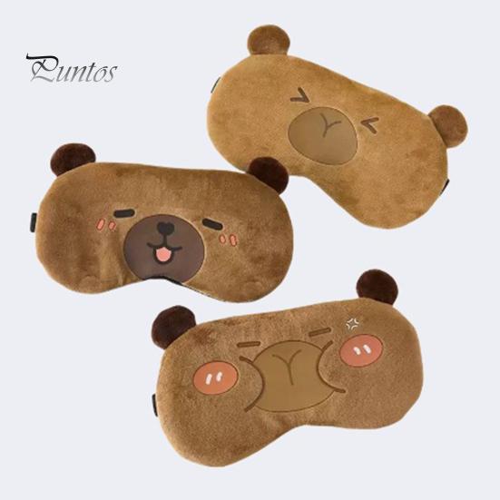 Капибара светонепроницаемый чехол для глаз с эластичной лентой плюшевый мультяшный зверь компресс на глаза для мужчин и женщин путешествия сон затемняющий чехол для глаз