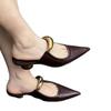 Fashion Fashion Retro Woman Shoes Summer New Pointed Heel Shoes Simple Versatile Women's Slippers Comfort Temperament Women's Sandals