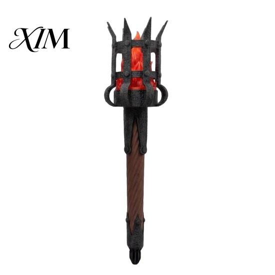 Indoor Decorative Wall Lighting Fixture Medieval Torch Sconce, LED Gothic Castle Decor Lamp, Artistic Sconce for Script Killing Realistic