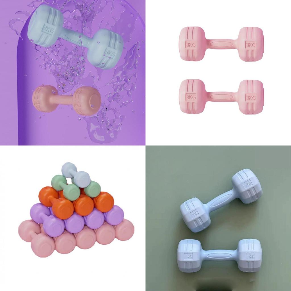Стильный набор розовых и зеленых гантелей для женщин, идеально подходящий для домашнего фитнеса и йоги