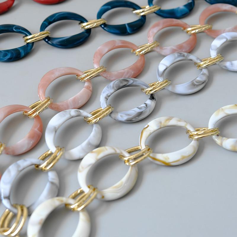 Новая модная женская сумка, аксессуары, цепочки, съемная замена, белый, красный ремешок для сумки, женский золотой чехол на плечо из смолы, цепочка для телефона