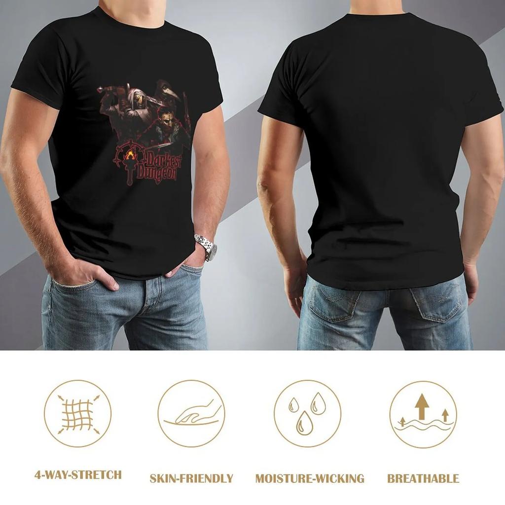 Футболка Darkest Dungeon Game, свободная индивидуальная футболка, свободная футболка, футболки с графическим принтом, мужские хлопковые футболки