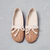Fashion Women Flat Casual Shoes Lovely Butterfly-knot Ladies Loafers Spring/Autumn Women Canvas Breathable Hollow Out Shoes Lazy Shoes