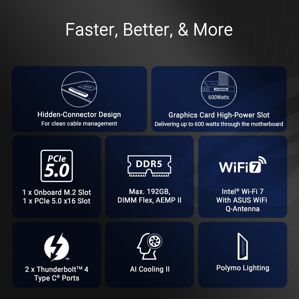 ROG MAXIMUS Z790 HERO BTF ЦП поколения Intel совместимый с LGA1700 Z790, оснащенный DDR5 ATX, авторизованный дистрибьютор, продукт 14/13/12