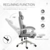 Office Chair, Ergonomic Desk Chair with Headrest Pillow, Lumbar Cushion, Height-Adjustable Gaming Chair with Footrest, High Backrest, Grey