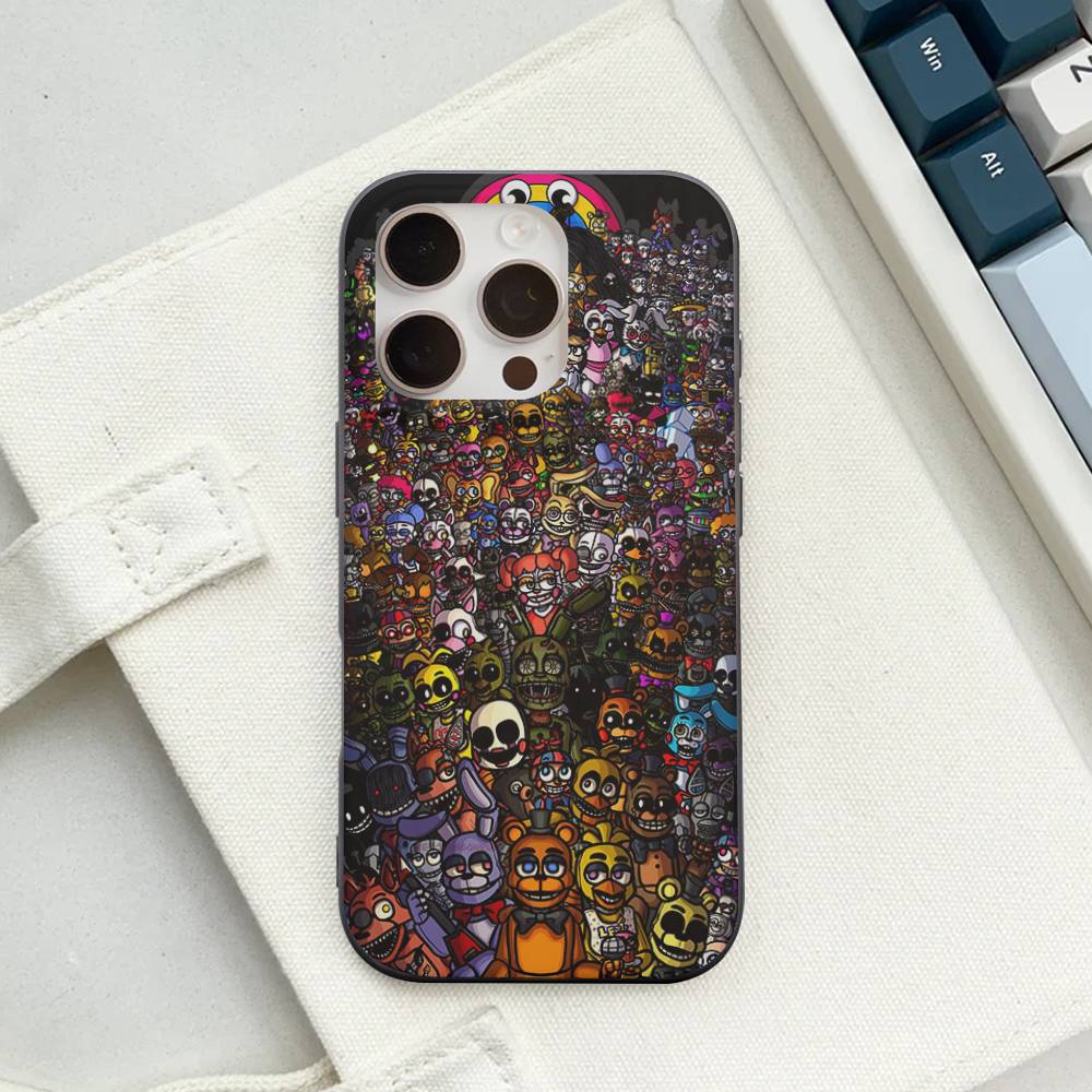 Игровой F-Five N-Nights At F-FreddyS Чехол для телефона для iPhone 17 16 15 14 13 12 11 Гофрированный Матовый Мягкий Чехол Противоскользящий