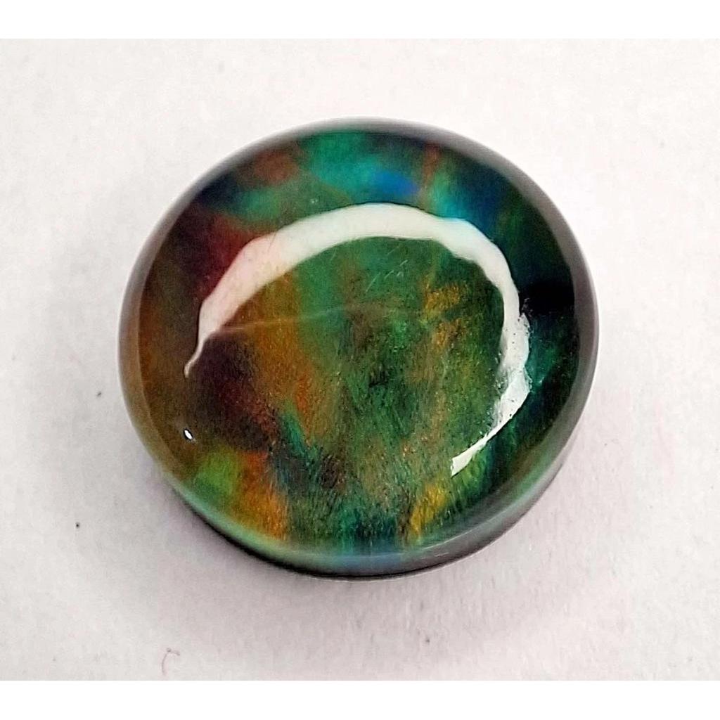 Beautiful Natural Fire Opal Doublet 12-14 Ct Round Cut Certified Loose Gemstone