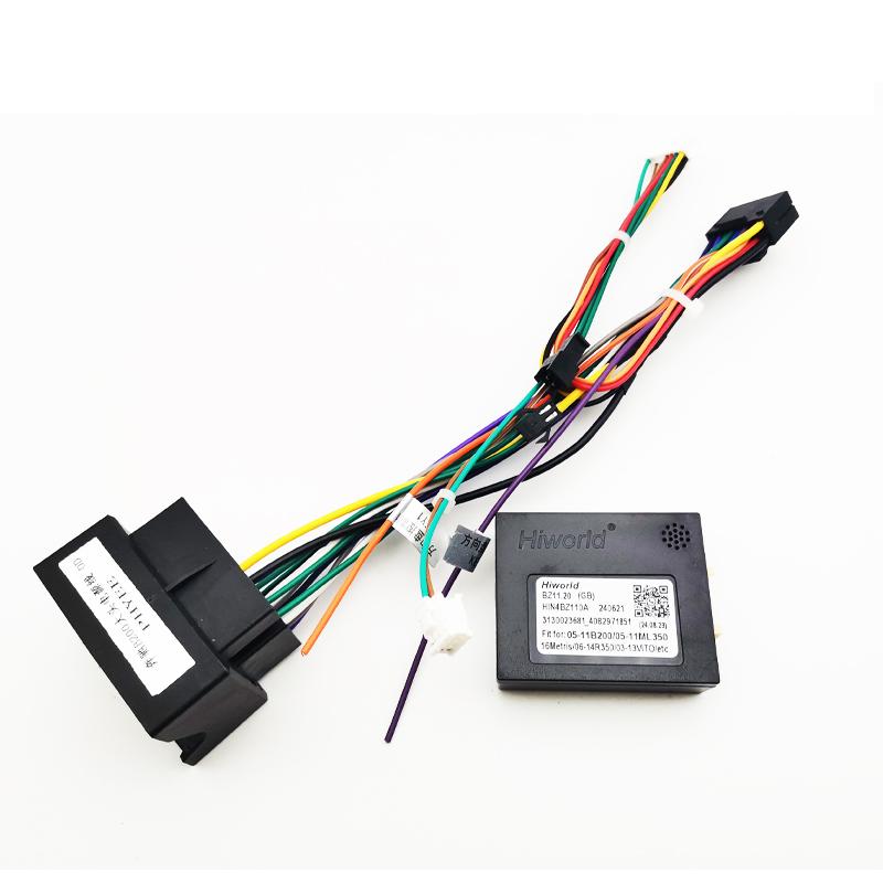 Quadlock 40Pin Wiring Harness CAN Bus Decoder for Mercedes B Class W245 W246, Viano, Vito W639, W251, P&P 16Pin Android Cable