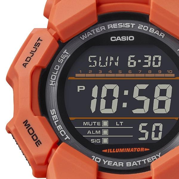Casio Мужские часы G-SHOCK GD-010-4JF [G-SHOCK 10-YEAR BATTERY SERIES] Круглые часы Orange Digital