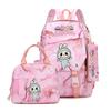 3Pcs/set Cute Printed Backpack Lunch Bag Pencil Case Teen Child Girl Kid Schoolbag Student Bookbag Knapsack Women Travel Bag Gift