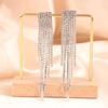 S925 Silver Needle Classic Shiny  Earrings Ladies Exaggerated Long