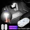 5V USB Charging Car Atmosphere Touch Light Velcro Install Touch Sensor Switch 6 LED Bulbs Lights Auto Roof Ceiling Reading Lamp Car Door Warning Light