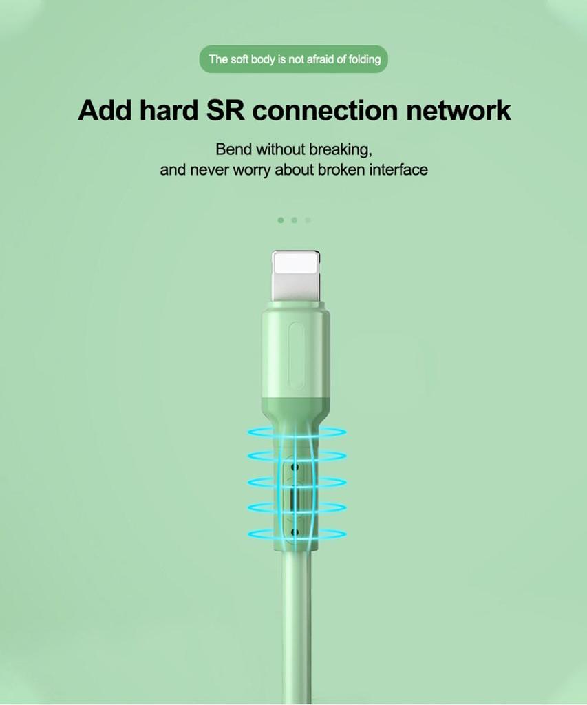 USB-кабель для iPhone 12 11 Pro Max X XR XS 8 7 6 6s 5 5s Зарядное устройство для быстрой зарядки данных USB-кабель из жидкого силикона 1/1,5/2 м