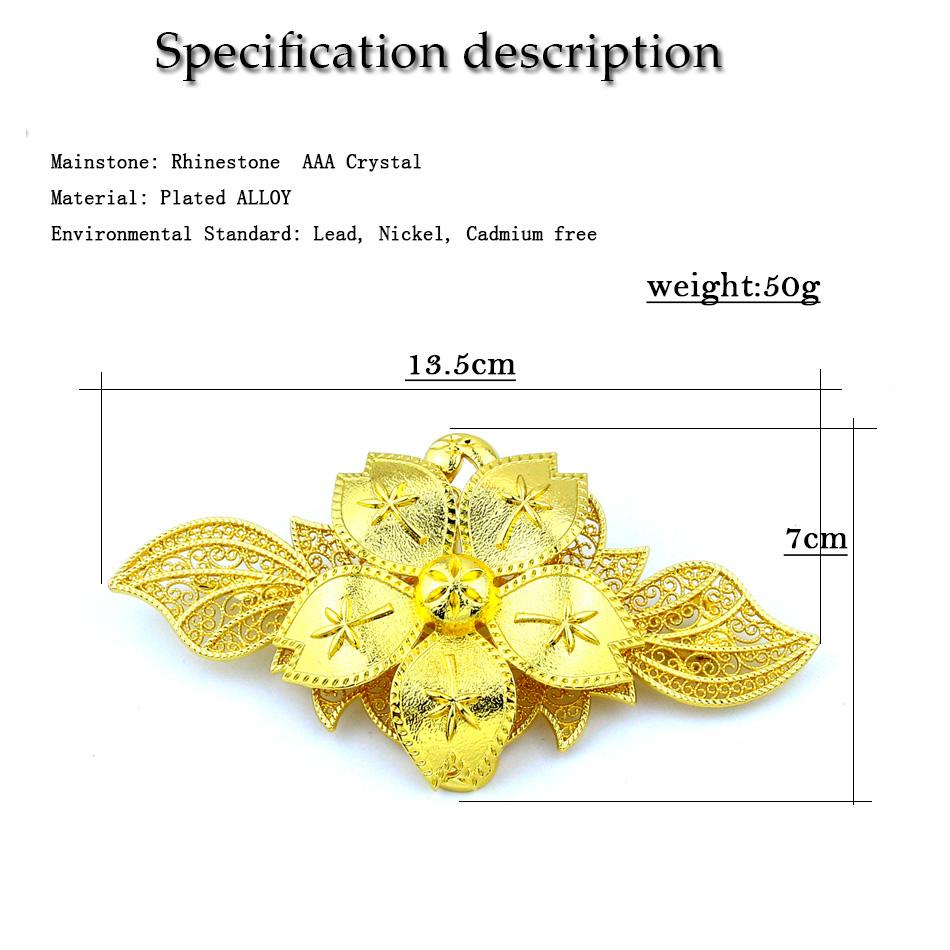 Новое женское платье с цветочным принтом золотого цвета, ювелирный значок, зажим на лацкан, большая брошь